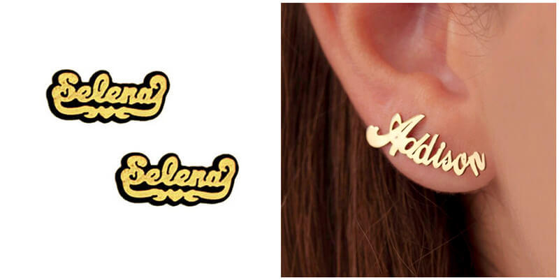 custom name studs earrings distributor products all block letter earrings hoops vendors nameplate pendant supplier mtg